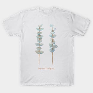 Baby Blue Eucalyptus. Watercolor illustration. T-Shirt